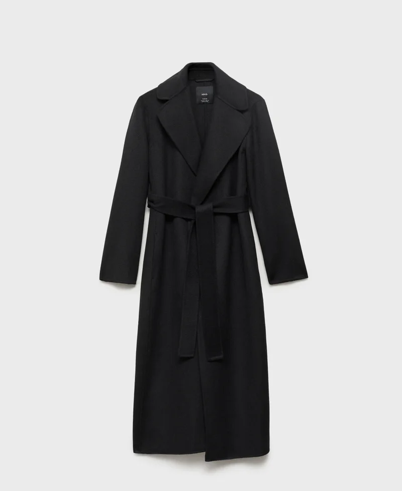 MANGO  Wool coat with handmade belt for Women | Best Price UAE