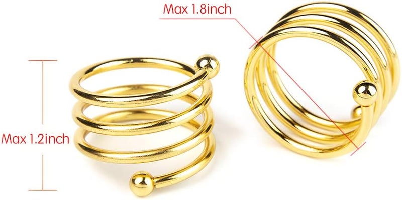 Jofefe 6Pcs Gold Napkin Rings Round Napkin Ring Set of 6 Napkin Holders for Cloth Napkins for Wedding, Thanksgiving, Fall Party, Valentines Day, Easter Table Decor. - Image 3
