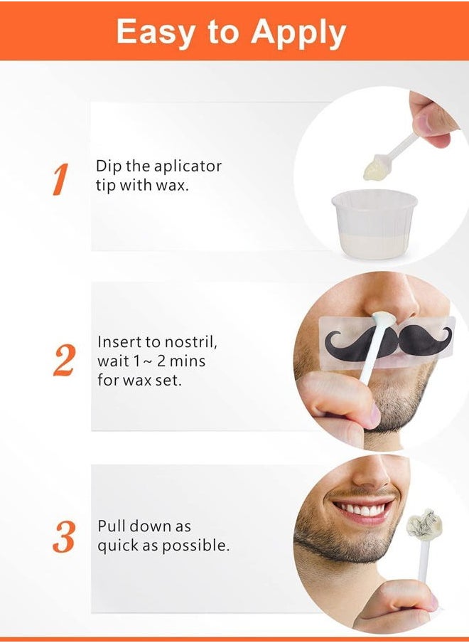 Charmonic 120g Charmonic Nose Hair Waxing Kit with 30 Applicators, Quick and Painless Removal for Men and Women, Enough for 15-20 Uses  - Image 5