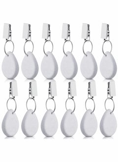 12 Pieces Teardrop Shape Tablecloth Weights with Metal Clips - White Stone Table Cover Hangers for Family Dinners, Outdoor Picnics, and Table Decoration. - pzsku/Z7D8504F87818153AD2F1Z/45/_/1723086185/e421eb0c-394e-4a5c-9056-1588b1af343b