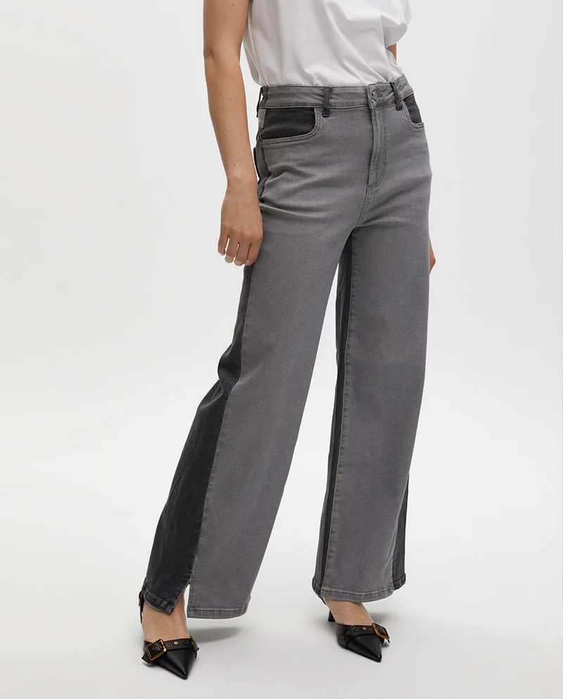 Lola Casademunt Bicolor Wideleg Jeans