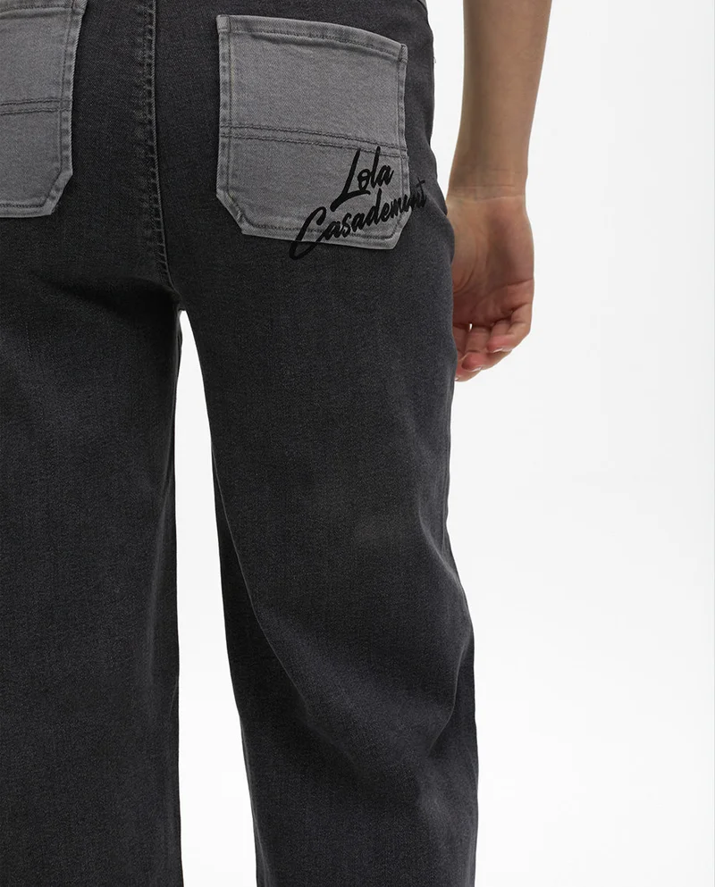 Lola Casademunt Bicolor Wideleg Jeans