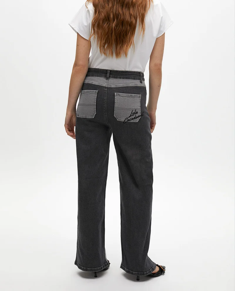 Lola Casademunt Bicolor Wideleg Jeans