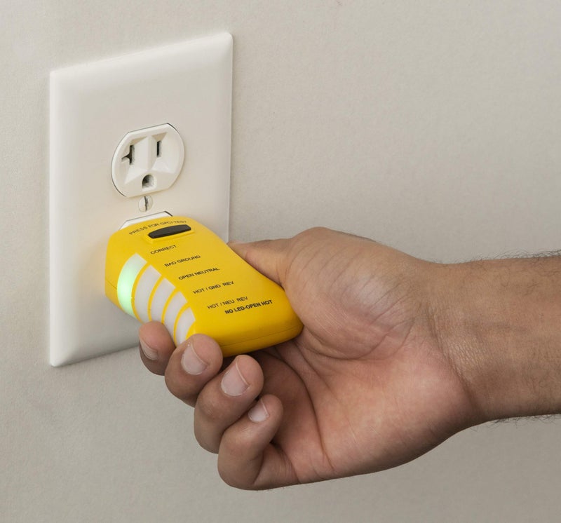 Sperry Instruments ESK2 2-Piece Non-Contact Voltage Detector and GFCI Outlet Circuit Analyzer Tester Kit, Yellow - Image 4