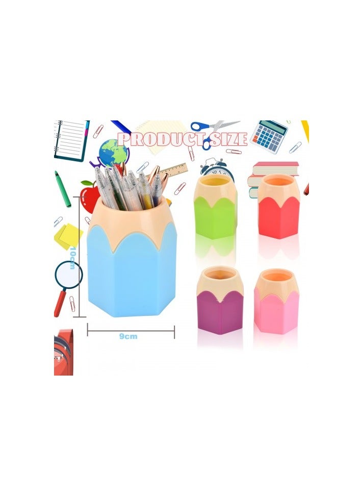 منظم مكتبي إبداعي على شكل حامل أقلام - حامل أقلام قابل للفصل، كوب متعدد الأغراض، تصميم لطيف، 5 ألوان (بلاستيك، 7.5×5.5×10.4 سم) - Image 2