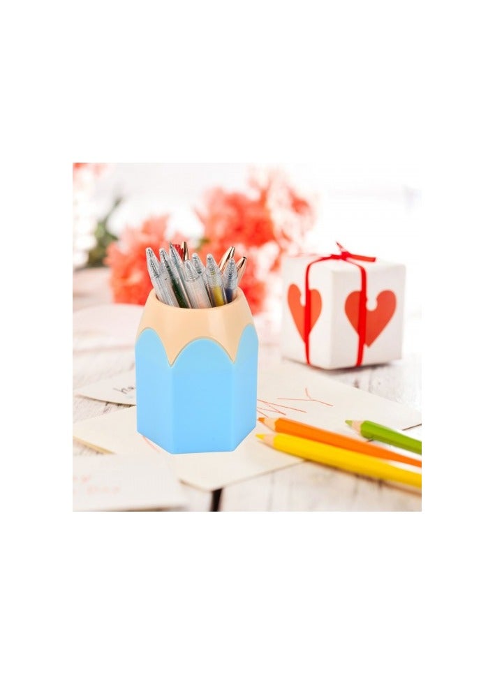 منظم مكتبي إبداعي على شكل حامل أقلام - حامل أقلام قابل للفصل، كوب متعدد الأغراض، تصميم لطيف، 5 ألوان (بلاستيك، 7.5×5.5×10.4 سم) - Image 4