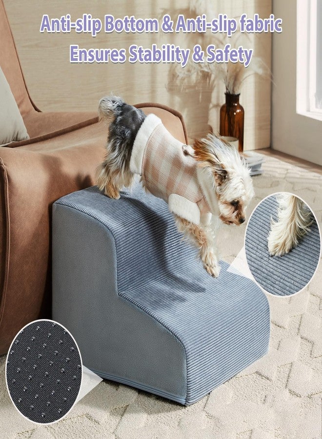LEXTRO Dog Stairs for Small Dogs, 2-Steps Dog Ramp for Couch, Pet Stairs with Highly Supportive Foam and Non-Slip Bottom, Pet Steps for Cat & Doggie (High 11.8 Inch) - Image 3