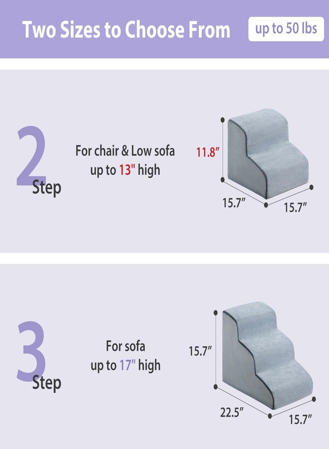 LEXTRO Dog Stairs for Small Dogs, 2-Steps Dog Ramp for Couch, Pet Stairs with Highly Supportive Foam and Non-Slip Bottom, Pet Steps for Cat & Doggie (High 11.8 Inch) - Image 4