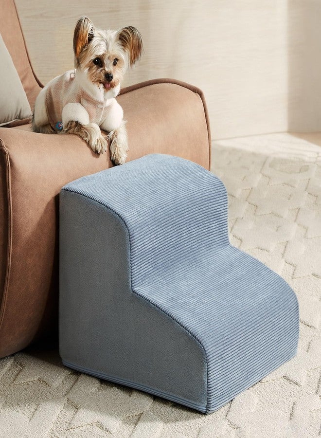LEXTRO Dog Stairs for Small Dogs, 2-Steps Dog Ramp for Couch, Pet Stairs with Highly Supportive Foam and Non-Slip Bottom, Pet Steps for Cat & Doggie (High 11.8 Inch) - Image 1