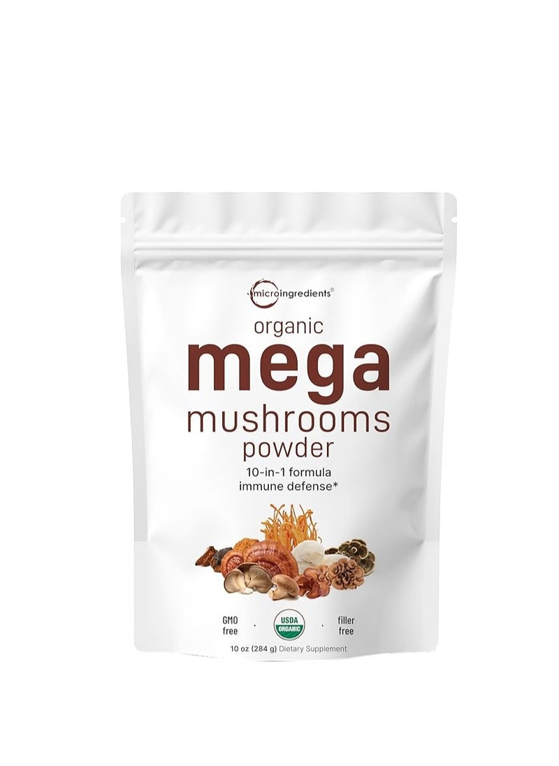 Micro Ingredients - Micro Ingredients Organic Mega Mushroom 10 in 1 Powder 10 OZ - Image 1