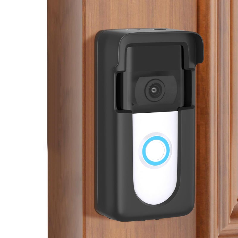 CaGuan Adhesive Doorbell Mount Compatible with Video Doorbell 1/2/3/3 Plus/4/(2020 Release)/(2023 Release), No-Drill Door Mount Cover Holder Accessories, Easy Installation, Not Block Doorbell Sensor - Image 1