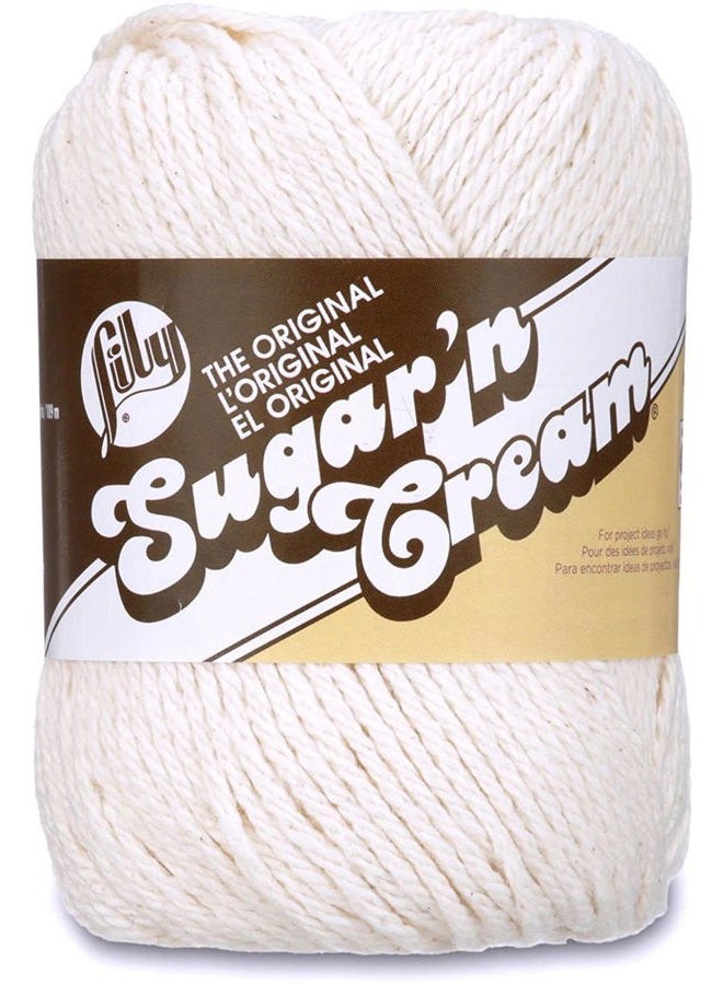 Lily Sugar'N Cream Yarn, 6 Pack, Ecru 6 Count - Image 2