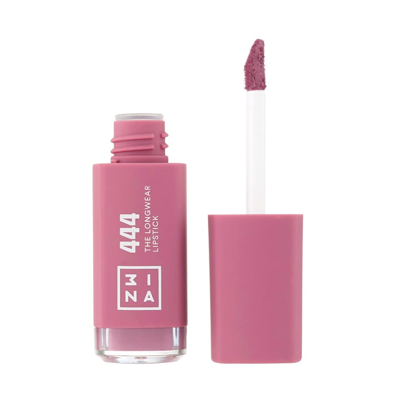 3INA The Longwear Lipstick 444 - Naturally Hydrating, Fast Drying - Shades That Stay All Day And Suit Every Skin Tone - Cruelty Free, Paraben Free, Vegan Cosmetics - Lilac Color - 0.22 oz