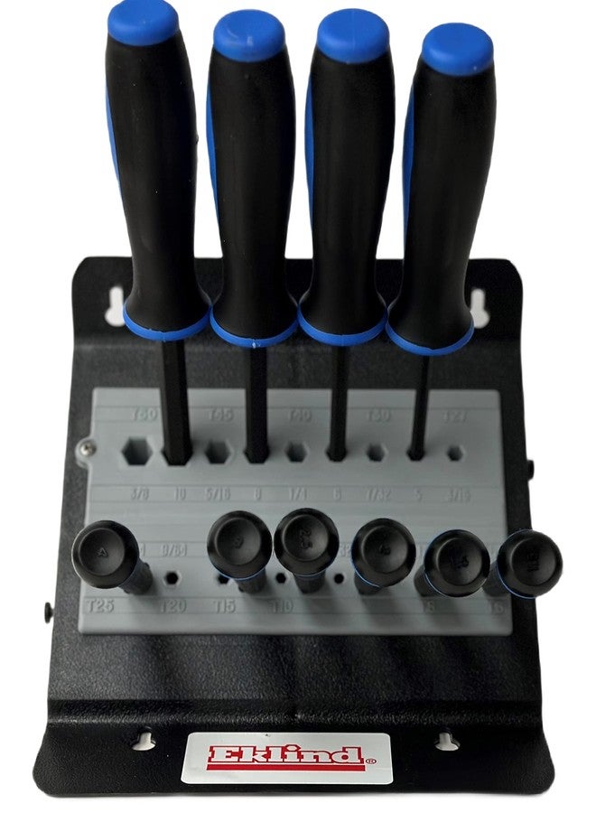 إكليند تول مفك براغي سداسي الرأس (ألين) من EKLIND 90611 - مجموعة من 10 قطع، مقاسات مترية 1.3-10 مم مع حامل - Image 1