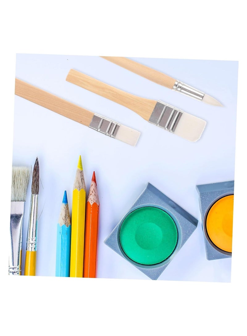 MALA 6pcs Nylon Paintbrush Set for Oil Watercolor and Painting Multi-use Art Tools for Students and Artists Lightweight and Portable for Outdoor Sketching - Image 3