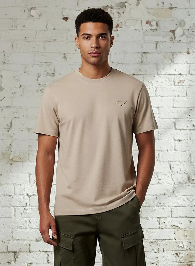 Lee Cooper Men Regular Fit Crew Neck Short Sleeves Applique T-shirt