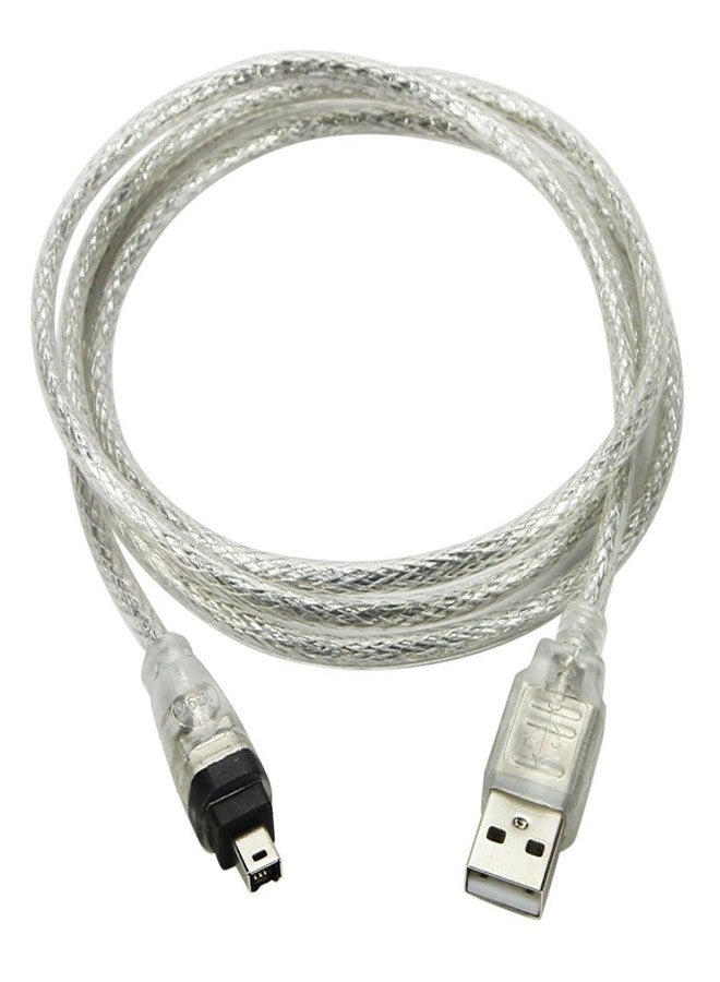 NFHK USB Male to Firewire IEEE 1394 4Pin Male iLink Adapter Cord Cable for DCR-TRV75E DV 1m USB Firewire Cable - Image 1