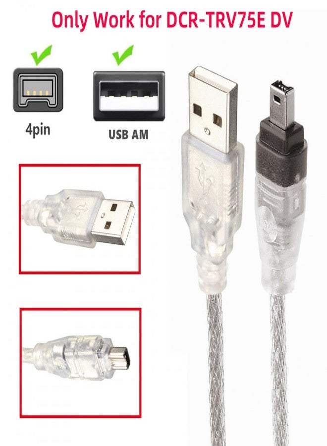 NFHK USB Male to Firewire IEEE 1394 4Pin Male iLink Adapter Cord Cable for DCR-TRV75E DV 1m USB Firewire Cable - Image 2