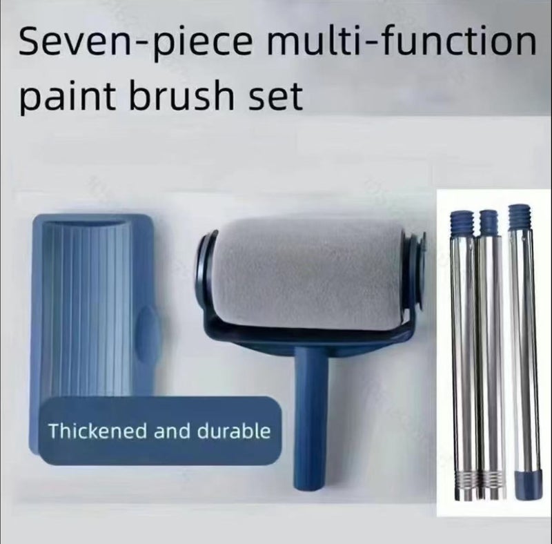 Roller Multifunctional Seamless Paint Roller Brush Telescopic Paint Brush Set Six-Piece Telescopic Rod - Image 1