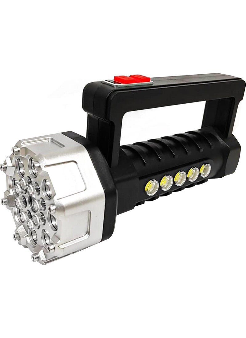 Ranchi Flashlight Rechargeable 17LED+5COB LED RC-3030  - Image 1