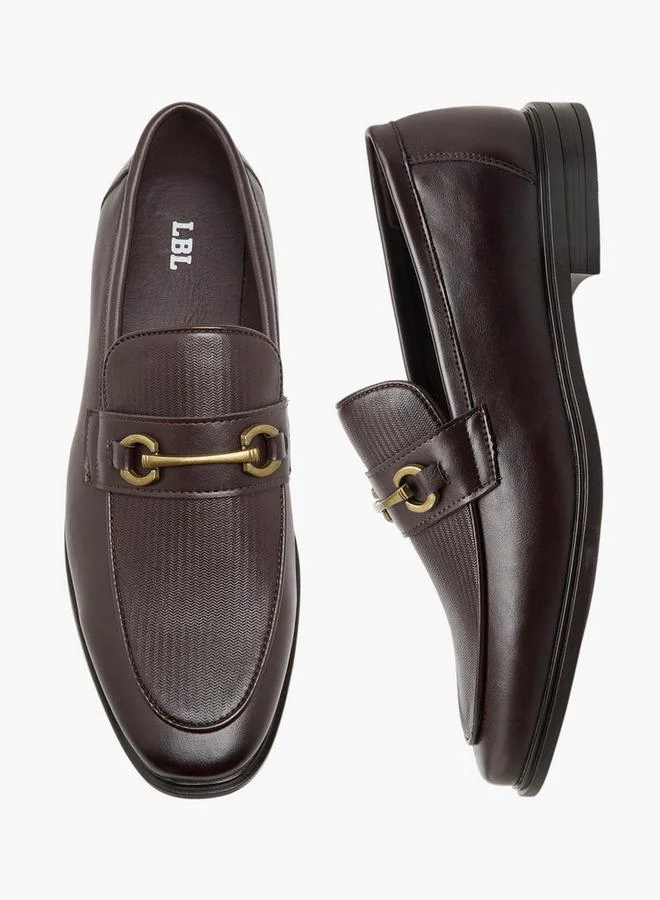 Men Textured Slip-On Loafers