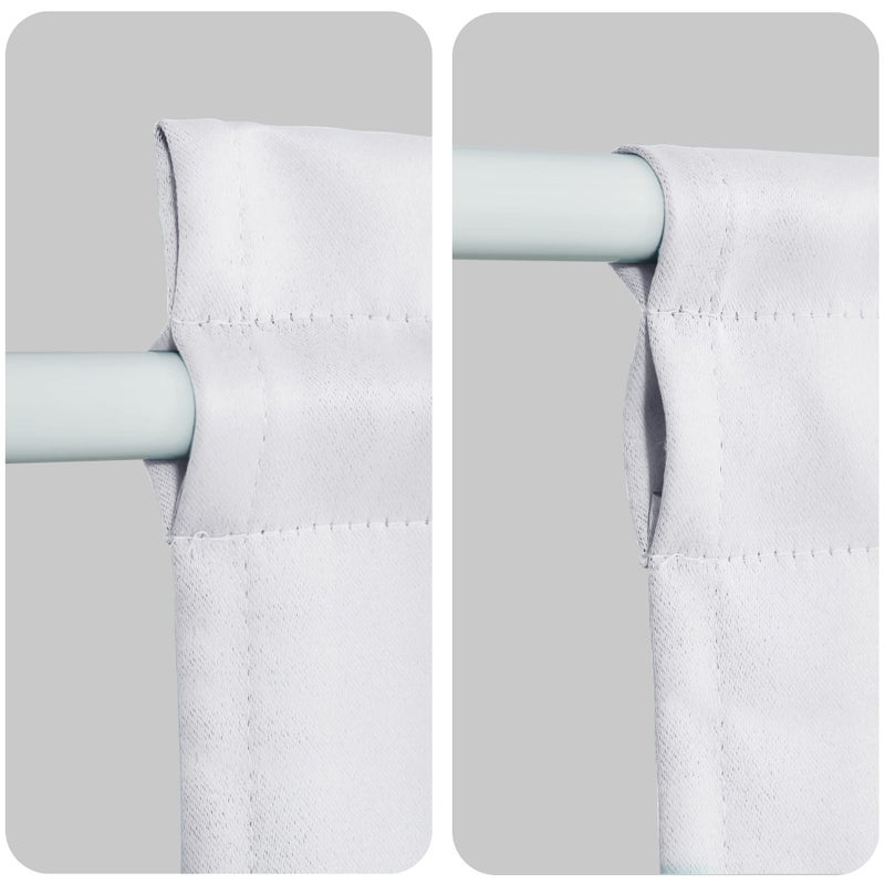 XWZO Room Darkening Curtains for French Doors  Privacy and Thermal Curtains for Glass Door  Rod Pocket Curtains with Tiebacks  54 x 40 inches Long  White  1 Panel - Image 4
