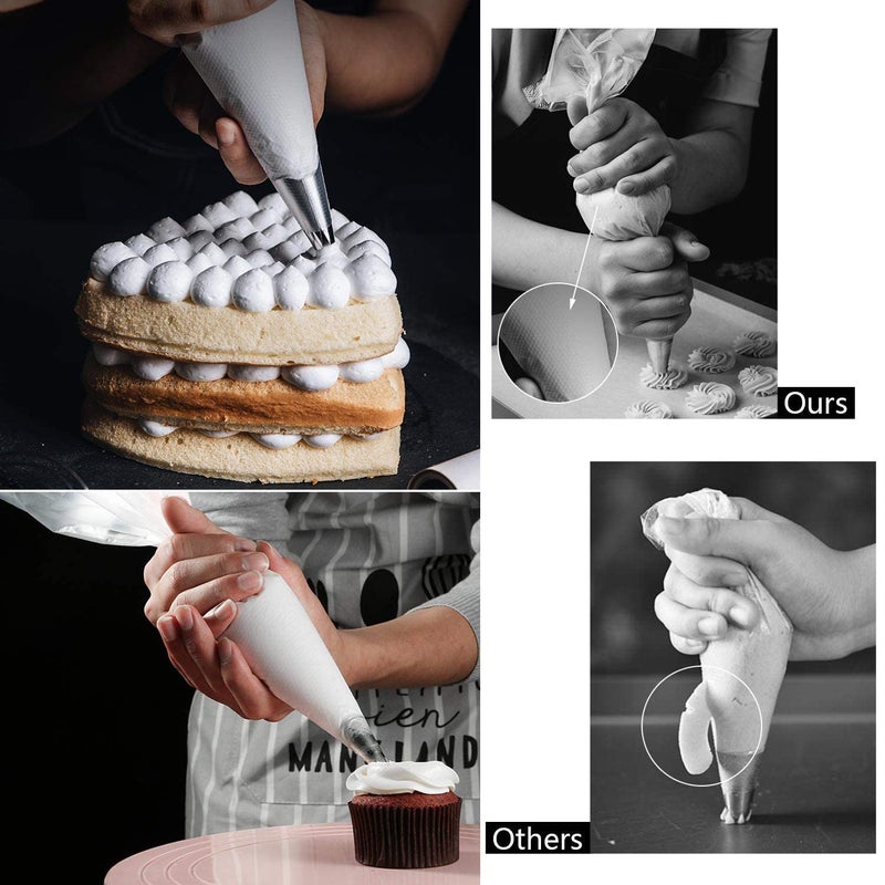 LoveBB 400 Pcs Disposable Piping Bags 12inch Anti-Burst Pastry Bags, Tipless Icing Piping Bag for Cake, Cream Frosting and Cookie Decoration Supplies - Image 5