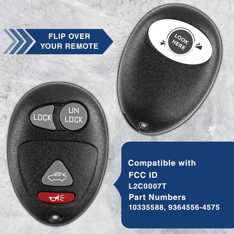 KeylessOption Keyless Entry Remote Control Car Key Fob Replacement - Image 4
