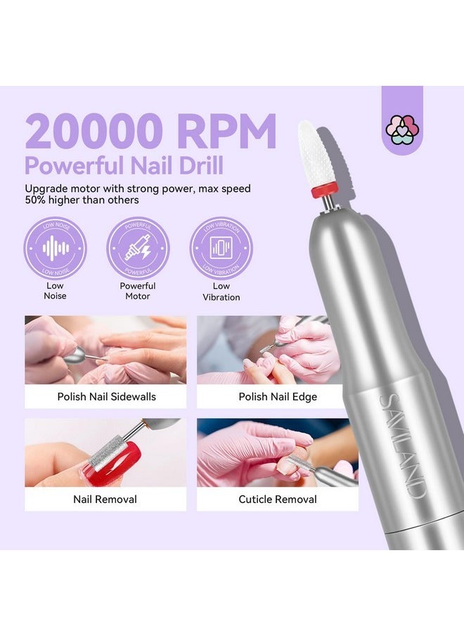 Saviland Acrylic Nail Kit With Nail Drill - Professional Use Only Acrylic Powder And Liquid Set Nail Tools Kit Acrylic Set With Acrylic Nail Brushes For Acrylic Nails Application Home Diy  - Image 5
