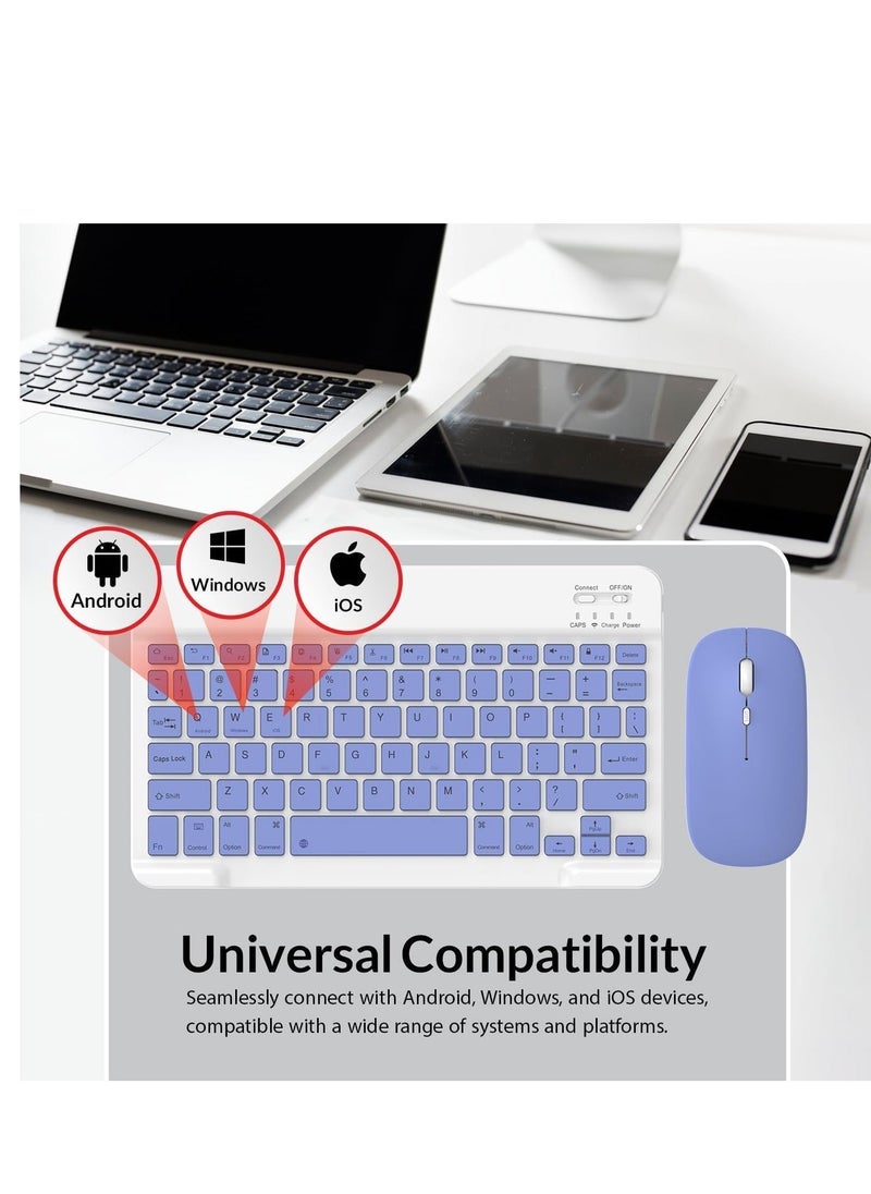 ELTRAZONE Set of Rechargeable Bluetooth Keyboard and Mouse - Portable Wireless Mouse/Keyboard Set - Android/iOS/Windows - Smart Phone/Tablet/PC - iPhone iPad Pro Air Mini, iPad OS/iOS (GREEN) - Image 4