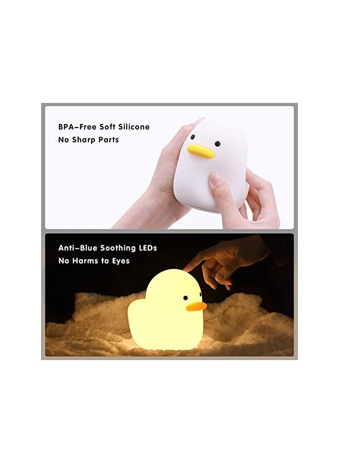 The Bros Duck Light Tubbo Silicone Night Light Nursery Duck Lamp for Baby Adult Kids Room Light Up… (Warm White) - Image 4