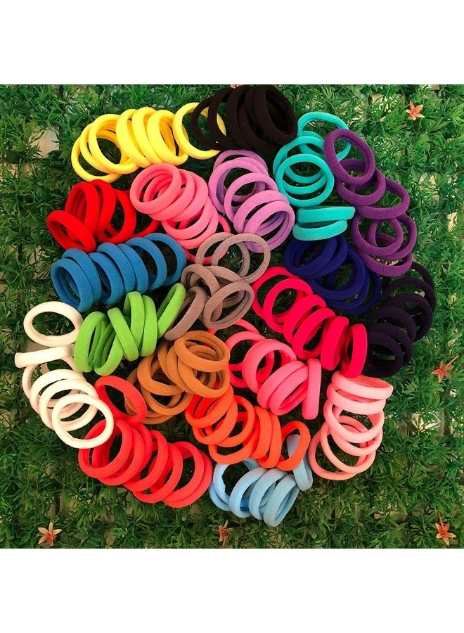 XIMA 60pcs Nylon Elastic Hair Ties Hair Ties Bands Rope No Crease Elastic Fabric Large Stretch Ouchless Ponytail Holders (60pcs-White(HT007-18)) - Image 5