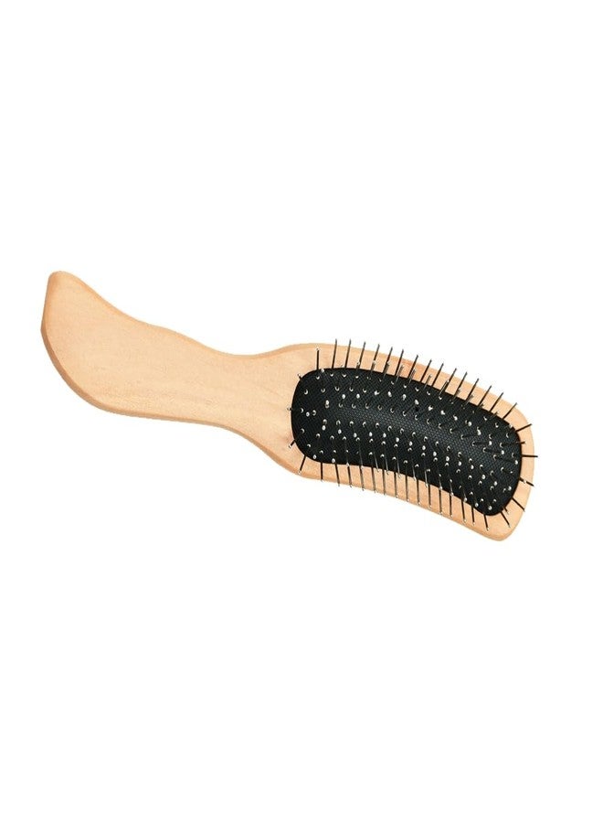 not available Travel Size Detangling Travel Brush, Firm Rounded Steel Bristles, Natural Cushion Detangler Wooden Hair Brush for Women Men and Kids Everyday Care - Image 5