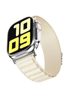Ultra Band Alpine Loop for Apple Watch Ultra 49mm 45mm 44mm 42mm - Starlight | Rugged Nylon Sport Loop with Titanium G-Hook | Compatible with Apple Watch Ultra2/SE/Series 9-1
