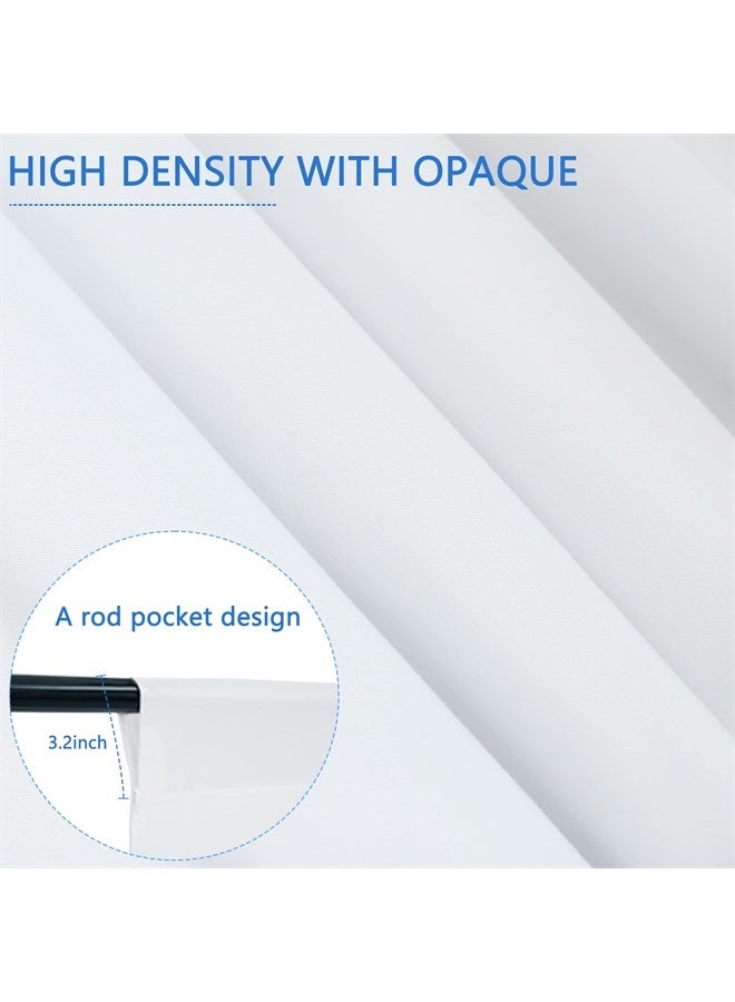 TRLYC White Photography Backdrop - 8.5 x 10 FT White Backdrops for Photoshoot with 4 Backdrop Clips Backdrops for Parties Curtain Photographic Studio Photo Backgrounds - Image 3