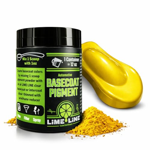 LiME LiNE Base Coat Maker Pigment Powder Automotive Grade Basecoat Metallic Yellow Pearl - Image 1