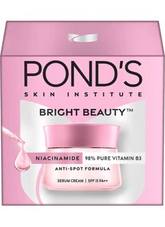 Pond's Bright Beauty Niacinamide 98% Pure Vitamin B3 Anti-spot Formula Serum Cream with SPF 15 PA++ 50g  - Image 1