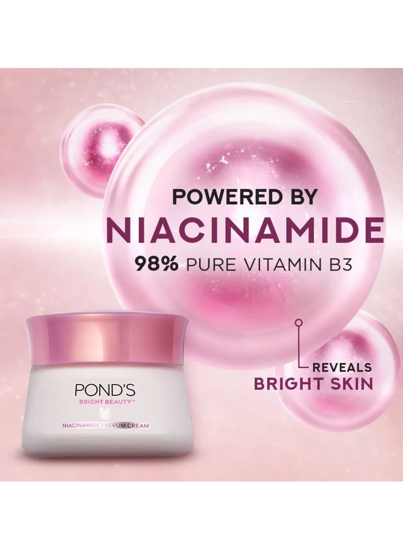 Pond's Bright Beauty Niacinamide 98% Pure Vitamin B3 Anti-spot Formula Serum Cream with SPF 15 PA++ 50g - Image 3