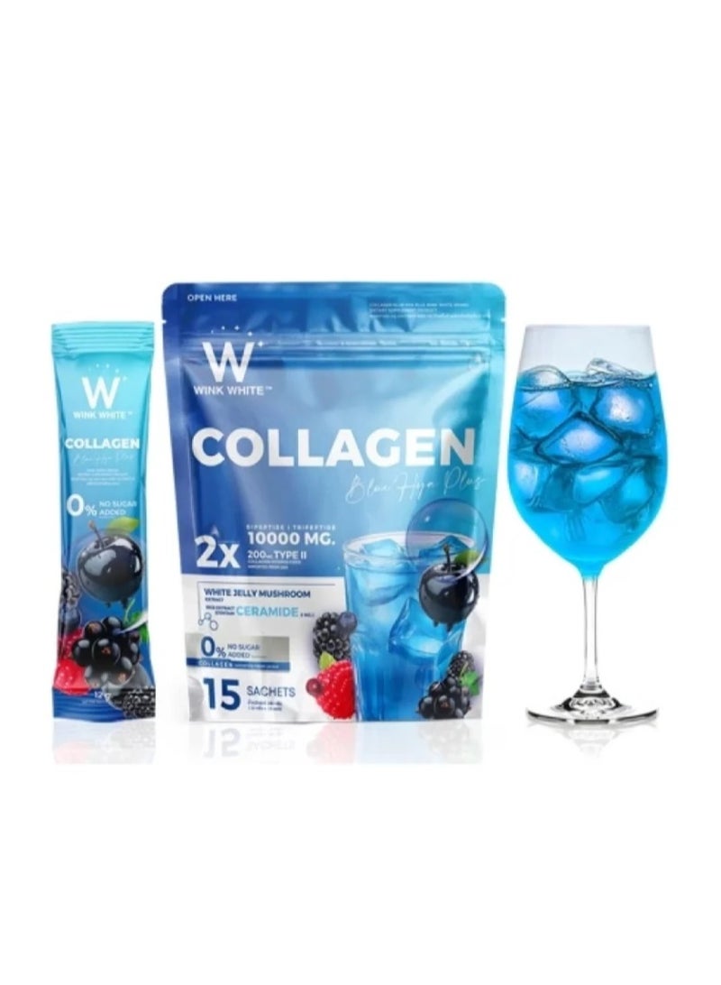 WINK WHITE Collagen Blue HYA Plus,15 Sachets (12g Each) - Image 1