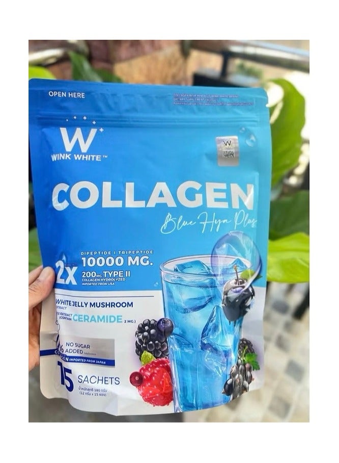 WINK WHITE Collagen Blue HYA Plus,15 Sachets (12g Each) - Image 5