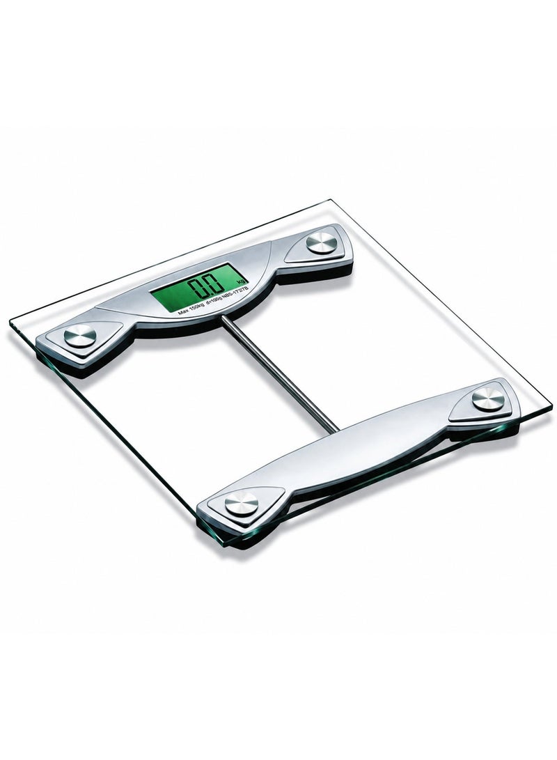 Nova NBS-1727BD Digital Personal Weighing Scale 150KG, Electronic Body Weight Scale with 6mm Tempered Glass Platform, Digital Bathroom Scale for Home, Fitness & Daily Weight Monitoring - Image 1