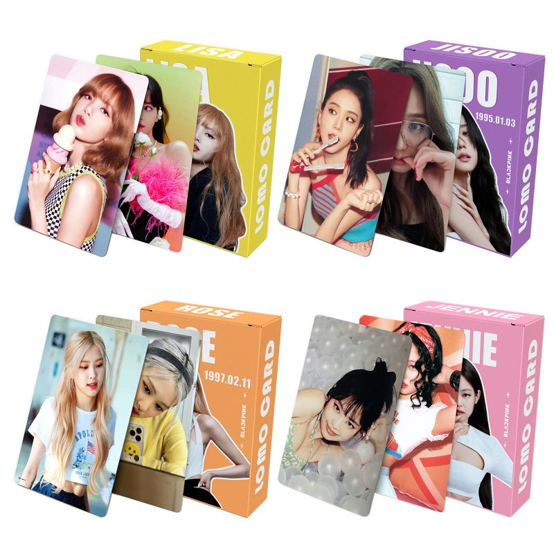 KPOPBP Lomo Card 2022 Season's Greetings Photocard Personal Pictures 4 Boxes / 220 PCS Set Lomo Card Gift for Blink Girls and Boys - Image 1