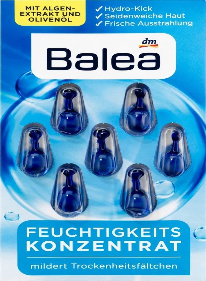 Volans 5 packs x 7 pcs I 35 applications I Balea Moisturizing Concentrate - Hydrating Oil Facial Capsules with Seaweed Extract, Vitamin E and Olive Oil, Germany - Image 2