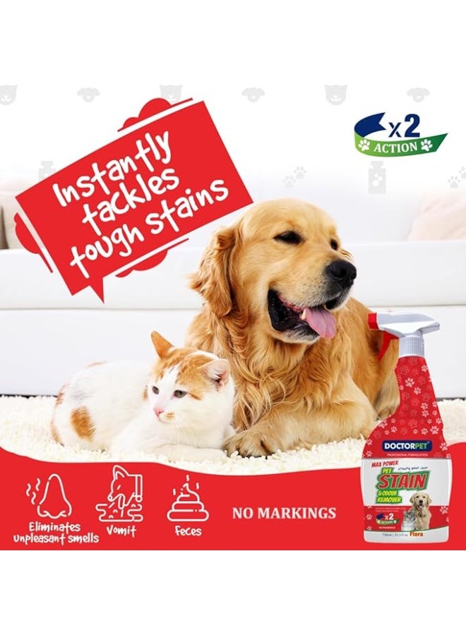 Doctor Pet stain and odour remover floral scent 750 ml spray for pet stains and smells - Image 4