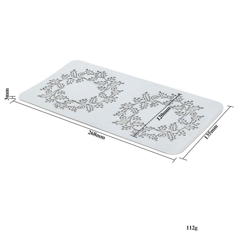 TUKE Lace Molds for Cake Decorating 3D Leaf Silicone Molds for Baking Gummy Molds Clay Fondant Molds Lace Mats Flower Honeycomb Bee Pattern for Sugar Chocolate Polymer (Leaf_10.72x5.4x0.12inch_U) - Image 4