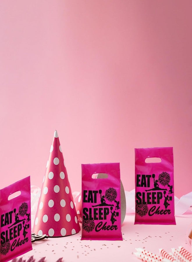PIBIPAID 50PCS Cheer Party Favors Plastic Goodie Bags - Cheerleading Party Supplies Decorations Party Bags for Cheer Team and Cheerleaders - Image 5