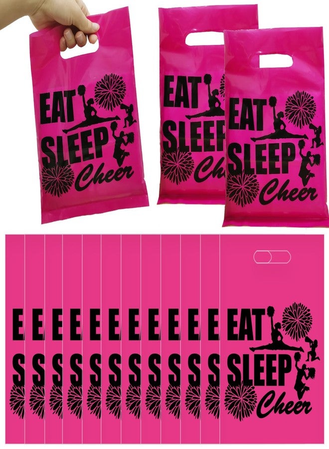 PIBIPAID 50PCS Cheer Party Favors Plastic Goodie Bags - Cheerleading Party Supplies Decorations Party Bags for Cheer Team and Cheerleaders - Image 2