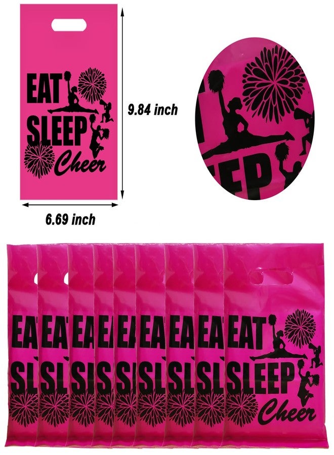 PIBIPAID 50PCS Cheer Party Favors Plastic Goodie Bags - Cheerleading Party Supplies Decorations Party Bags for Cheer Team and Cheerleaders - Image 3