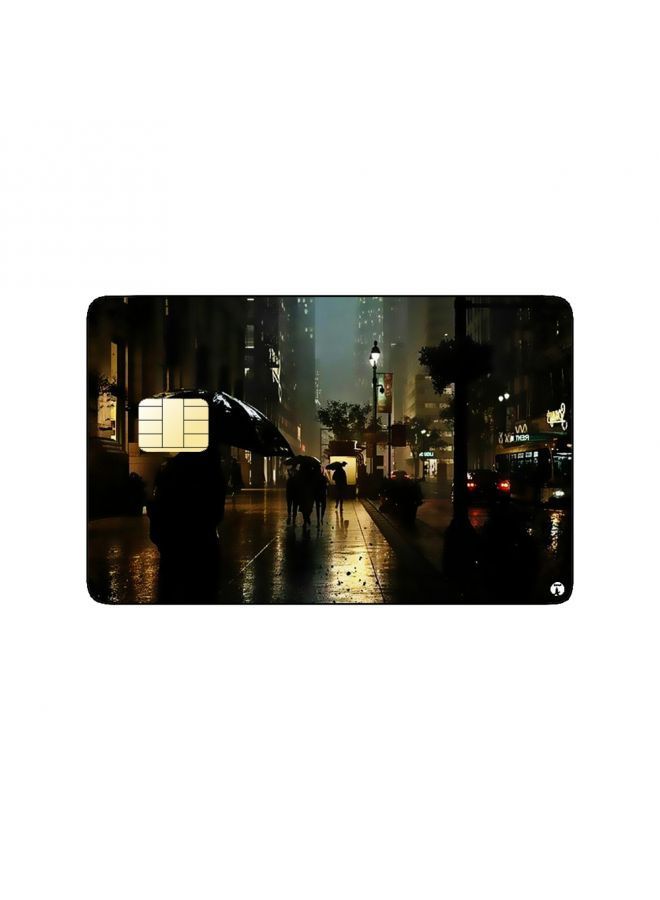 RKN PRINTED BANK CARD STICKER Aesthetic Boat Drawing In Lake - Image 1