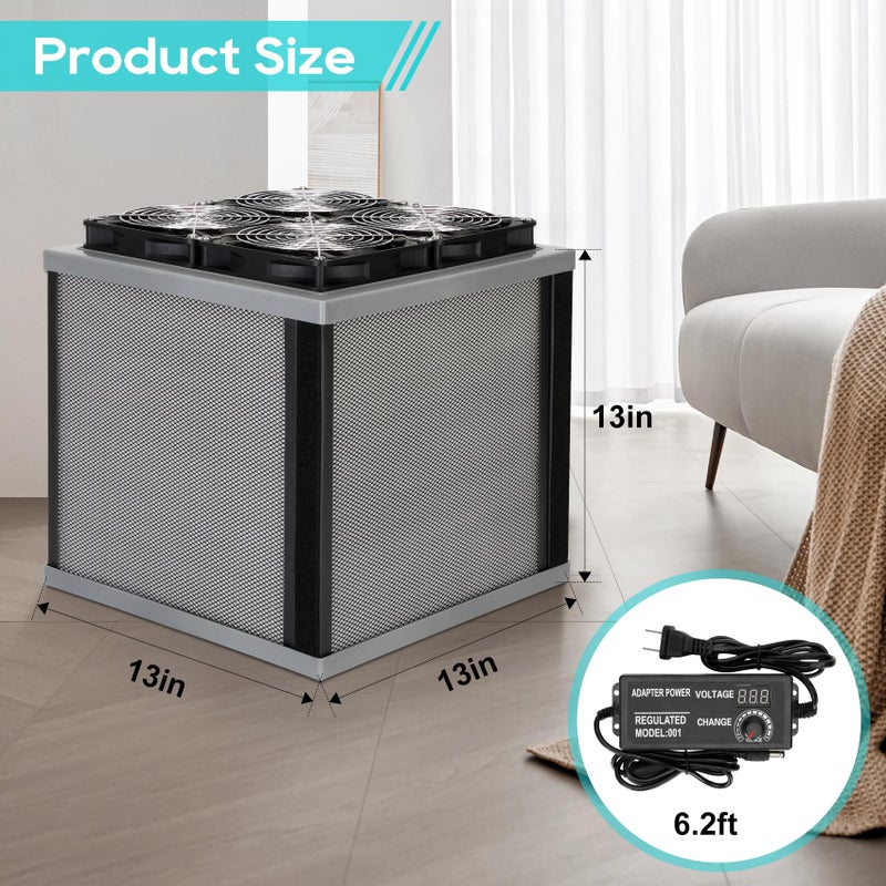 WOUDY 3Pro Air Purifier for Large Homes up to 3400ftÂ² - CADR 440cfm, Detachable & Portable - Fits in 20" Suitcase - Image 2